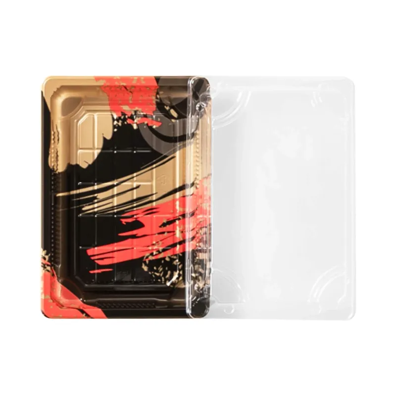 Sushi Tray T G01-1105-Red Gold