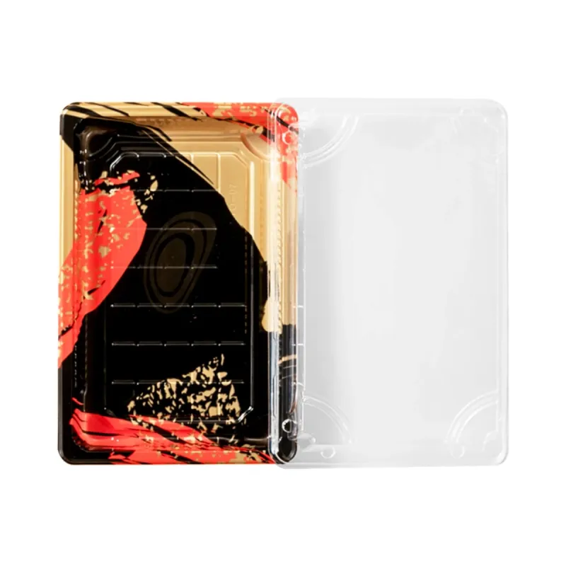 Sushi Tray T G01-1107-Red Gold