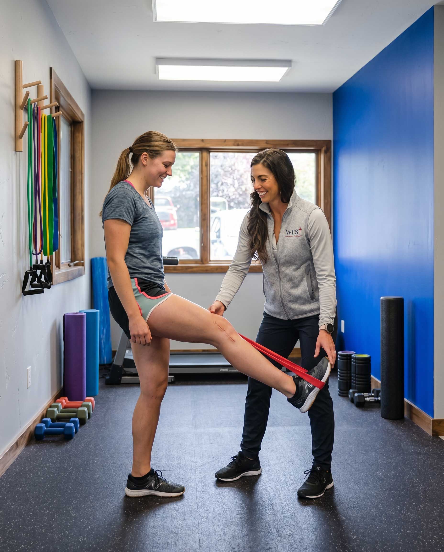 Patient participating in integrative movement and wellness services at WEST Physical Therapy