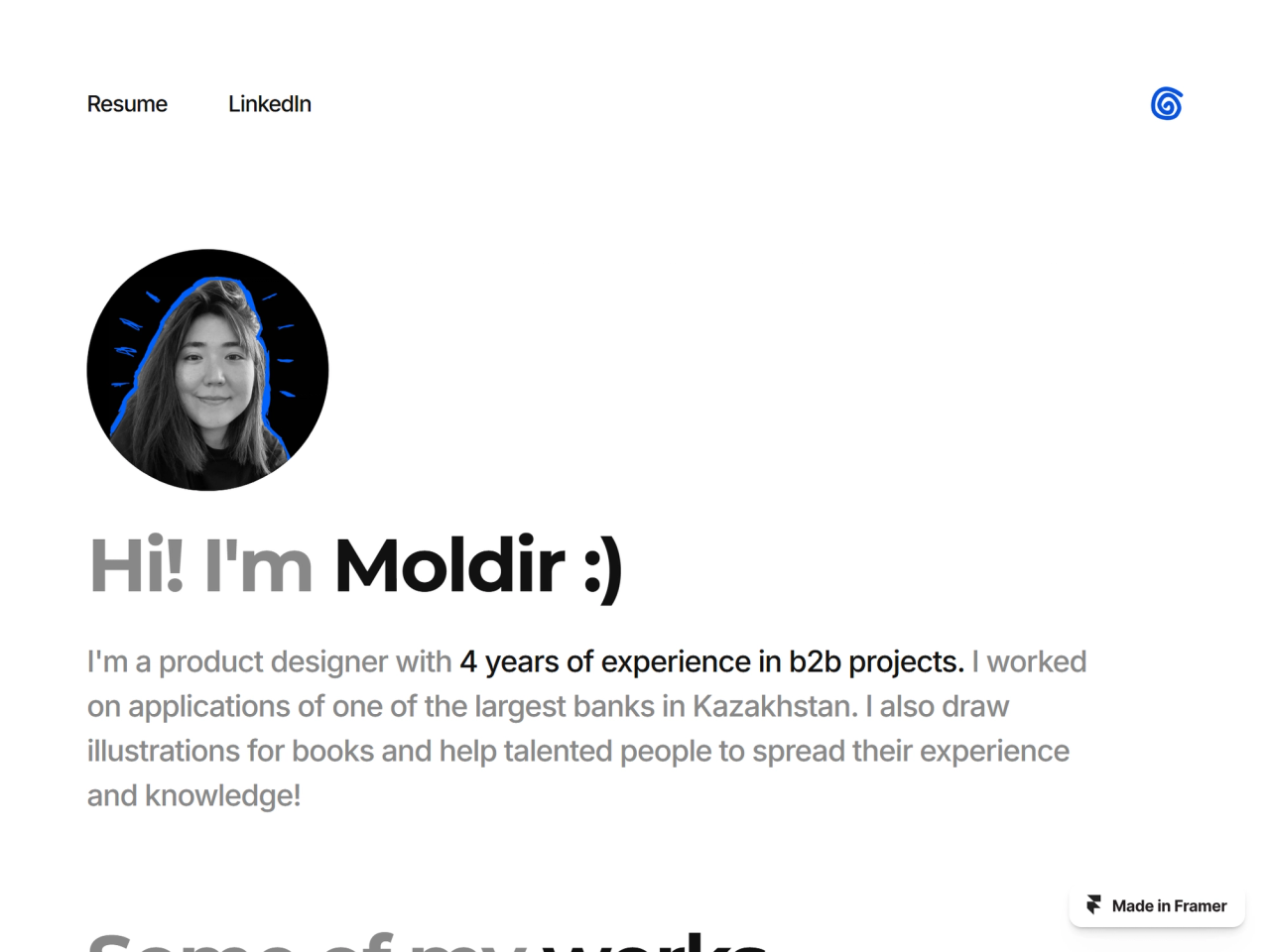 Moldir Zhannat portfolio cover