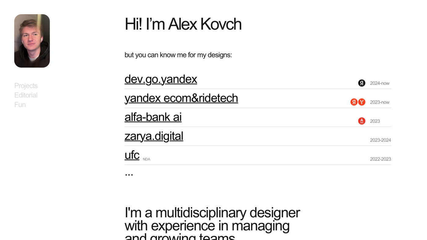 Alex Kovch's portfolio
