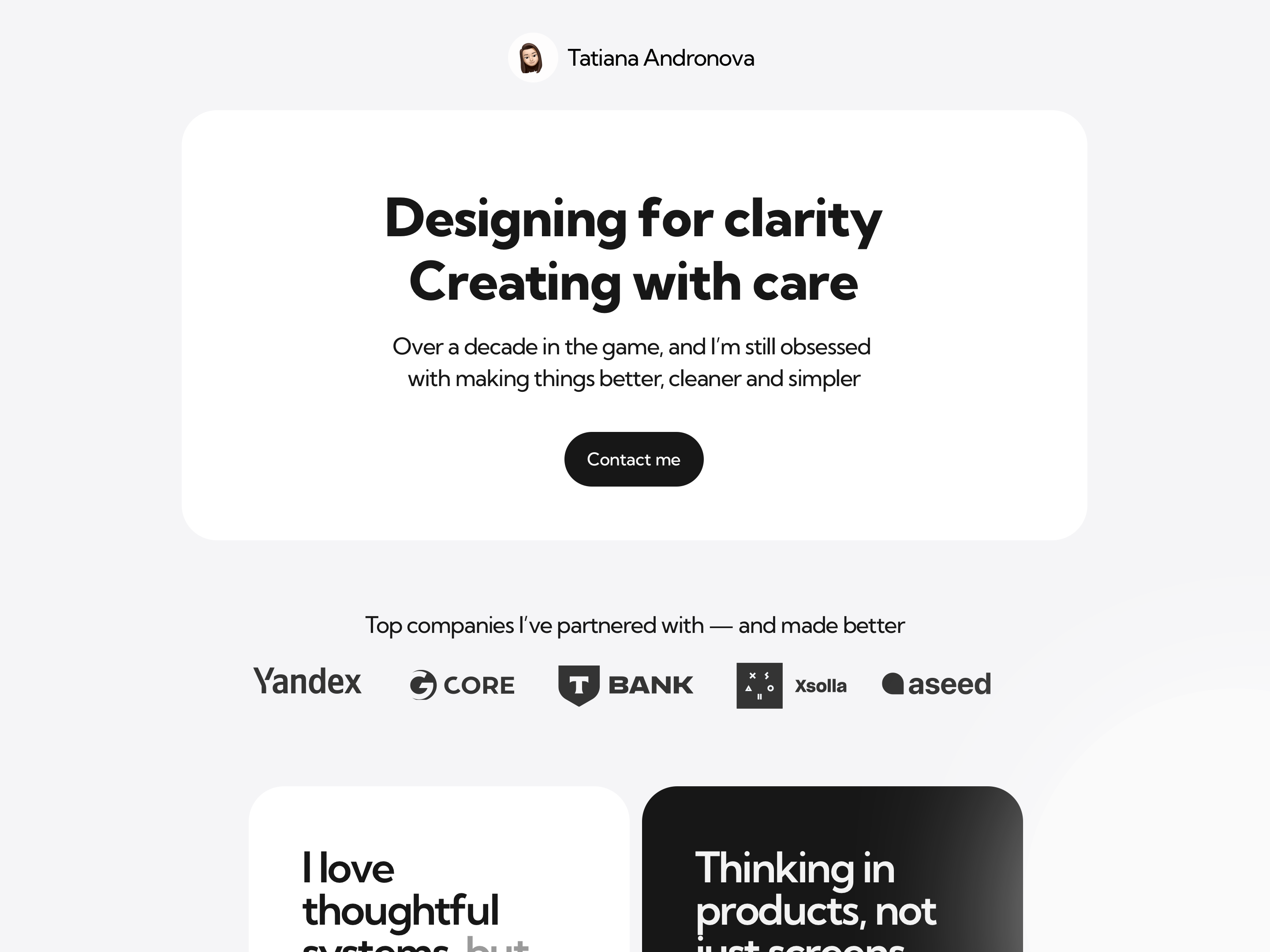 Tatiana Andronova's portfolio