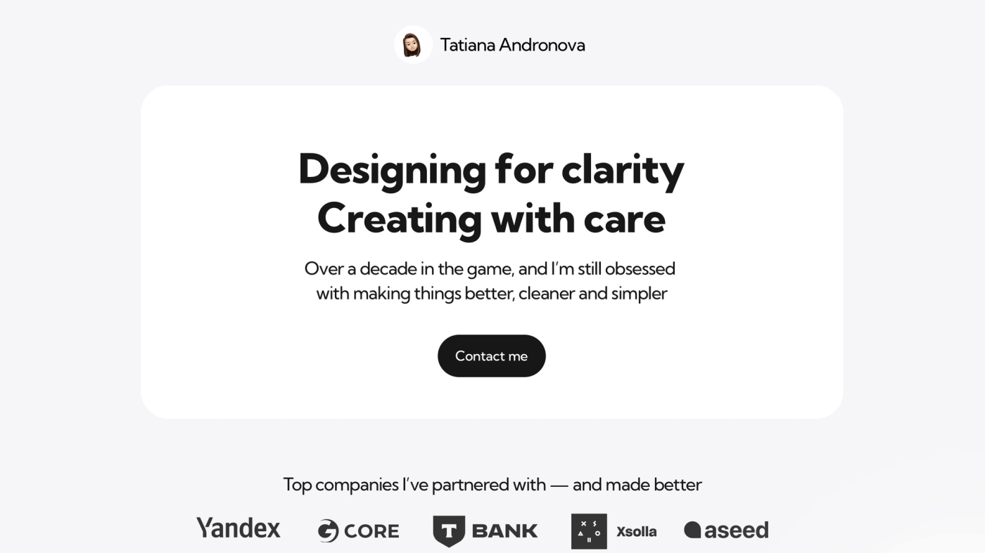 Tatiana Andronova's portfolio