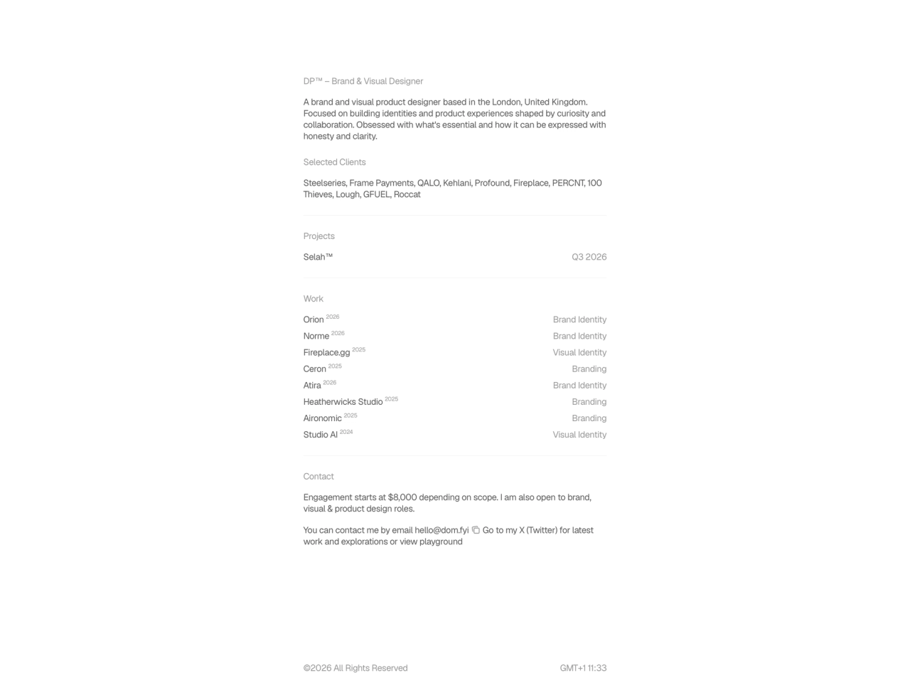 DP™ portfolio cover