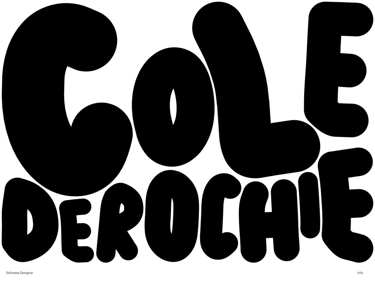 Cole Derochie portfolio cover