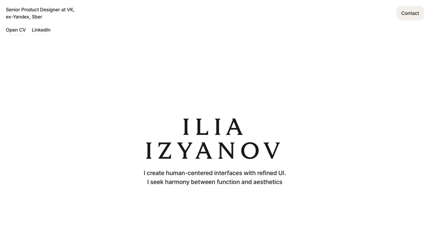 Ilya Izyanov's portfolio