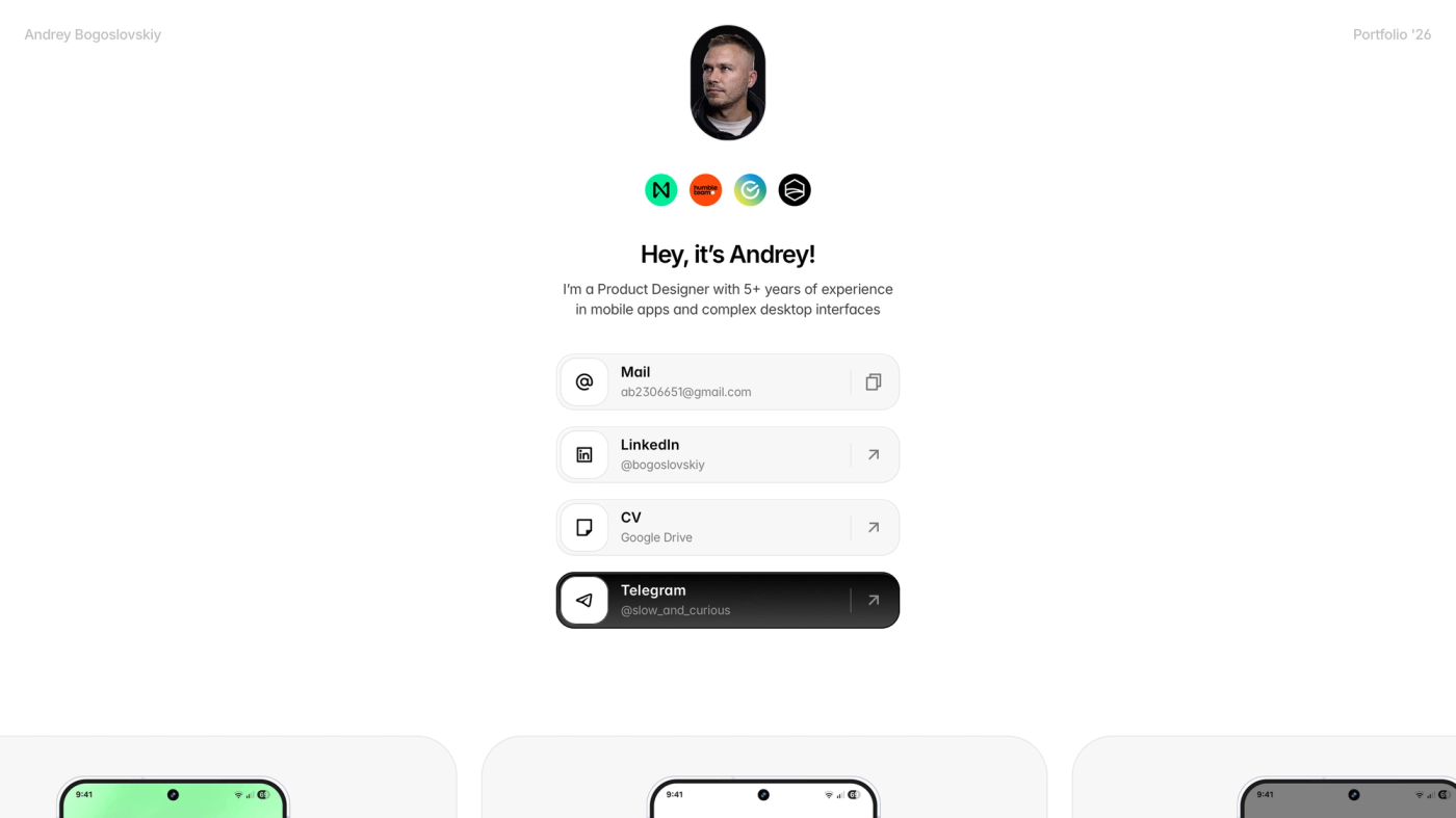 Andrey Bogoslovskiy's portfolio
