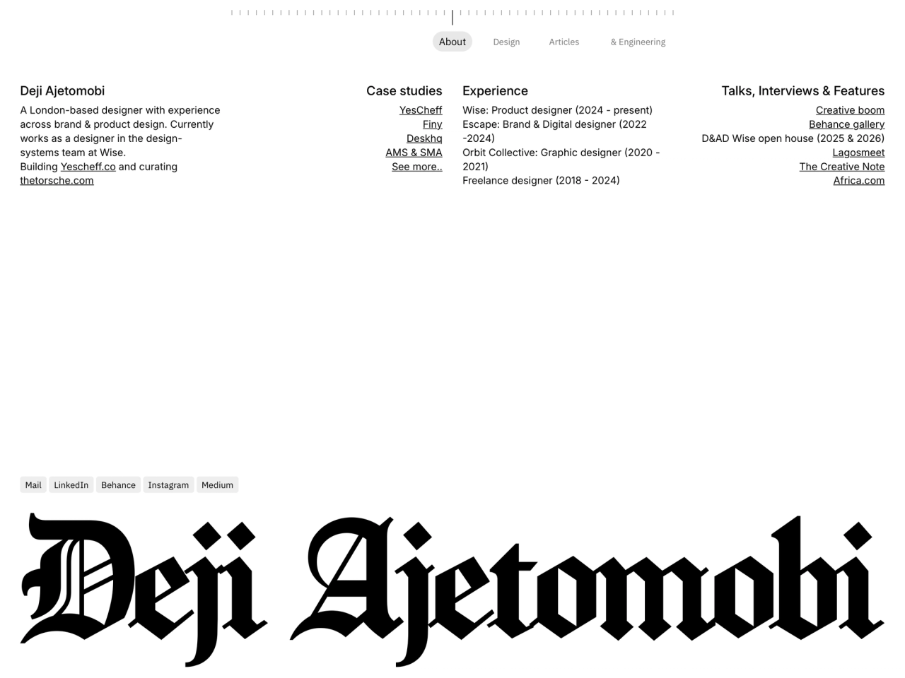 Deji Ajetomobi portfolio cover