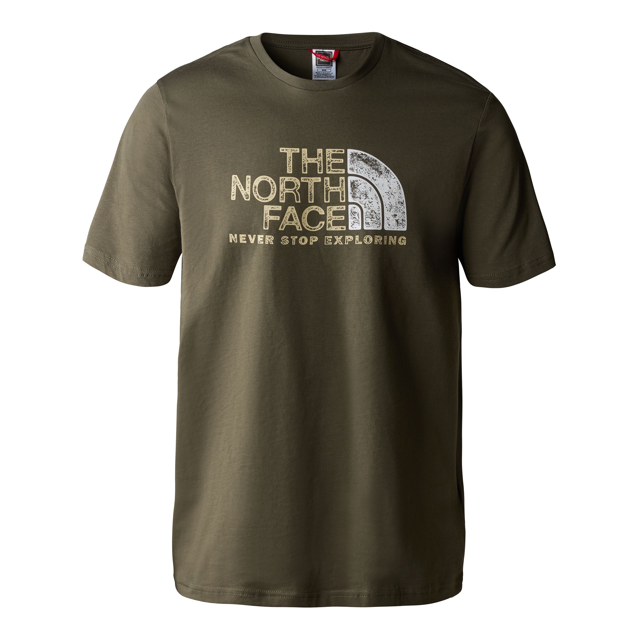 Green north shops face t shirt