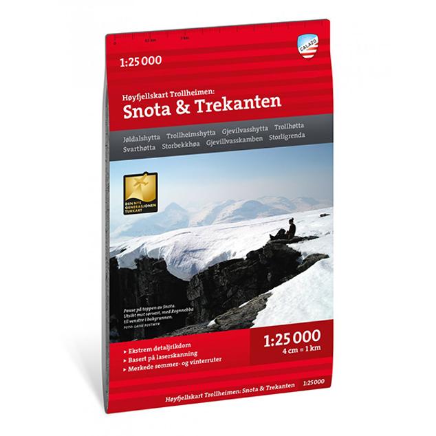 Calazo HØYFJELLSKART TROLLHEIMEN: SNOTA & TREKANTEN 1:25 000  NOCOLOR