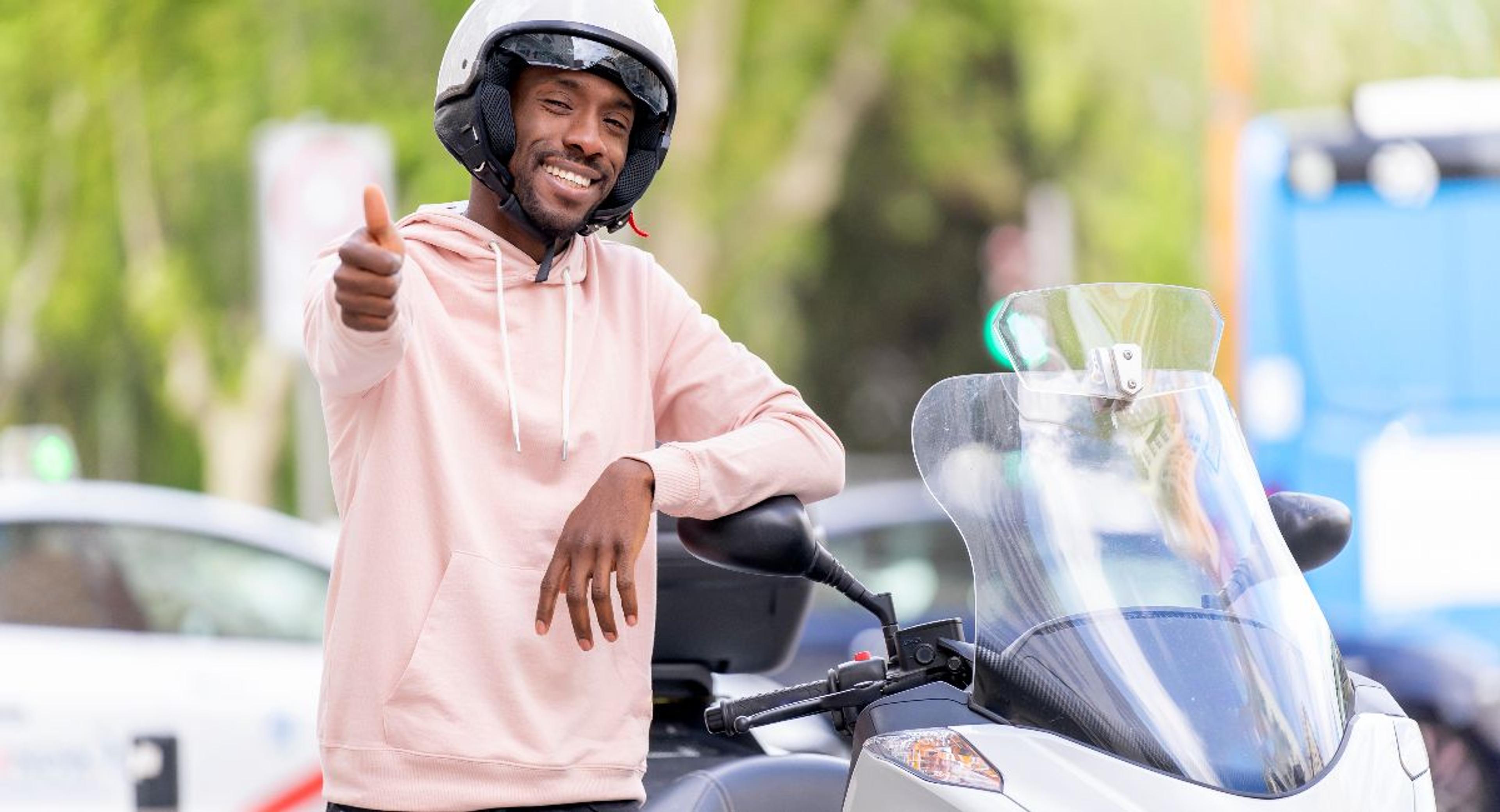 A happy man after choosing the Right First Motorcycle