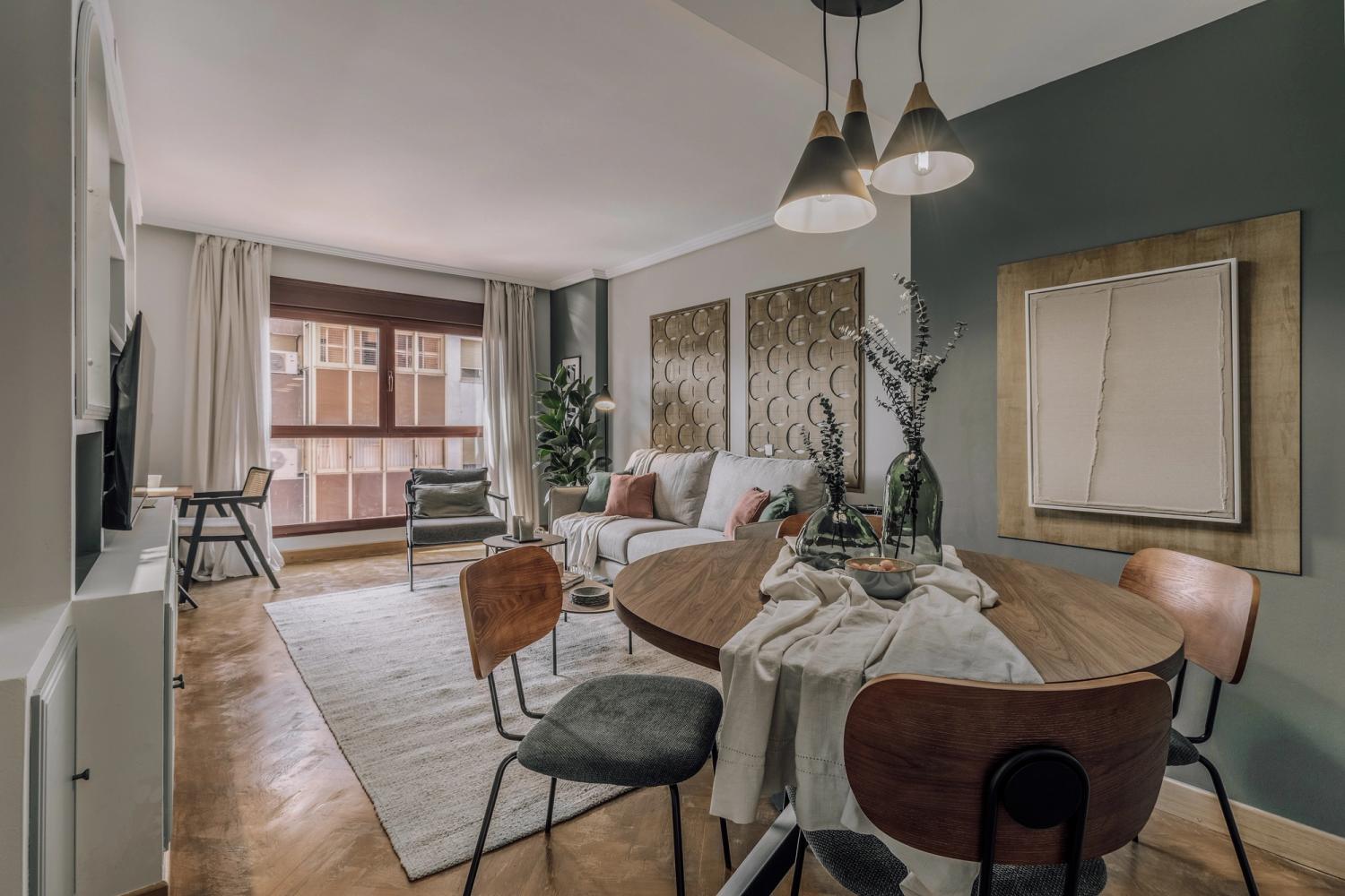 Living room in a 2 bedroom apartment