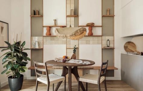 Kitchen in an Ukio apartment in Barcelona