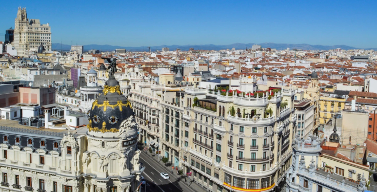 view of madrid from one of most famous rooftoops