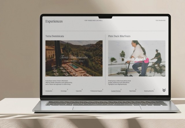 Laptop displaying the membership program