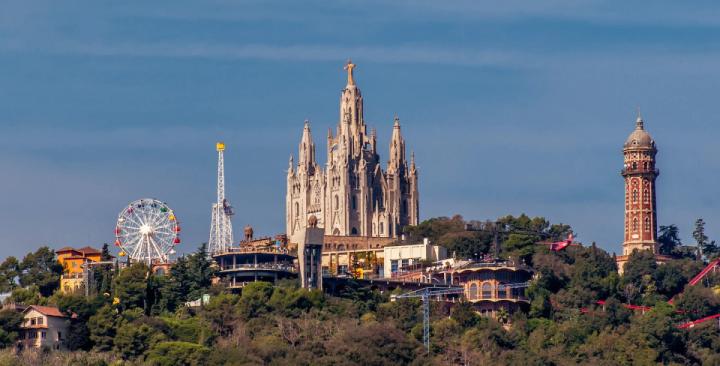 Tibidabo mountain outside barcelona