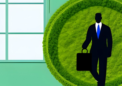 Businessman entering into a home