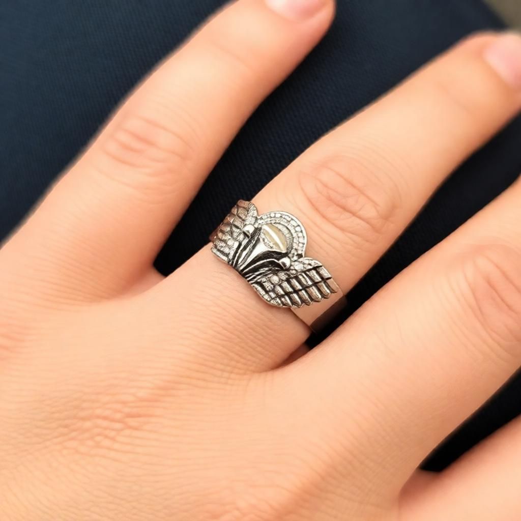 Majestic Eagle Spirit Sterling Silver Ring - Alternate View