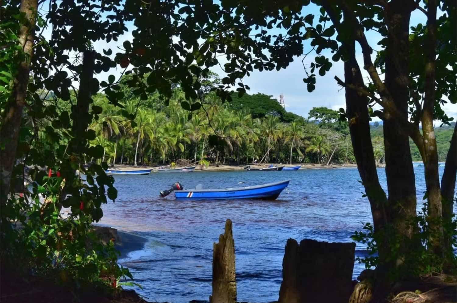 Boat on the water in Puerto Viejo