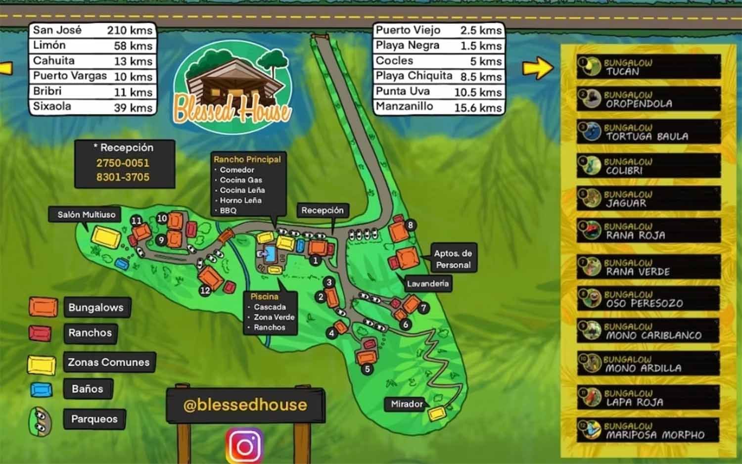Map of the Blessed House property