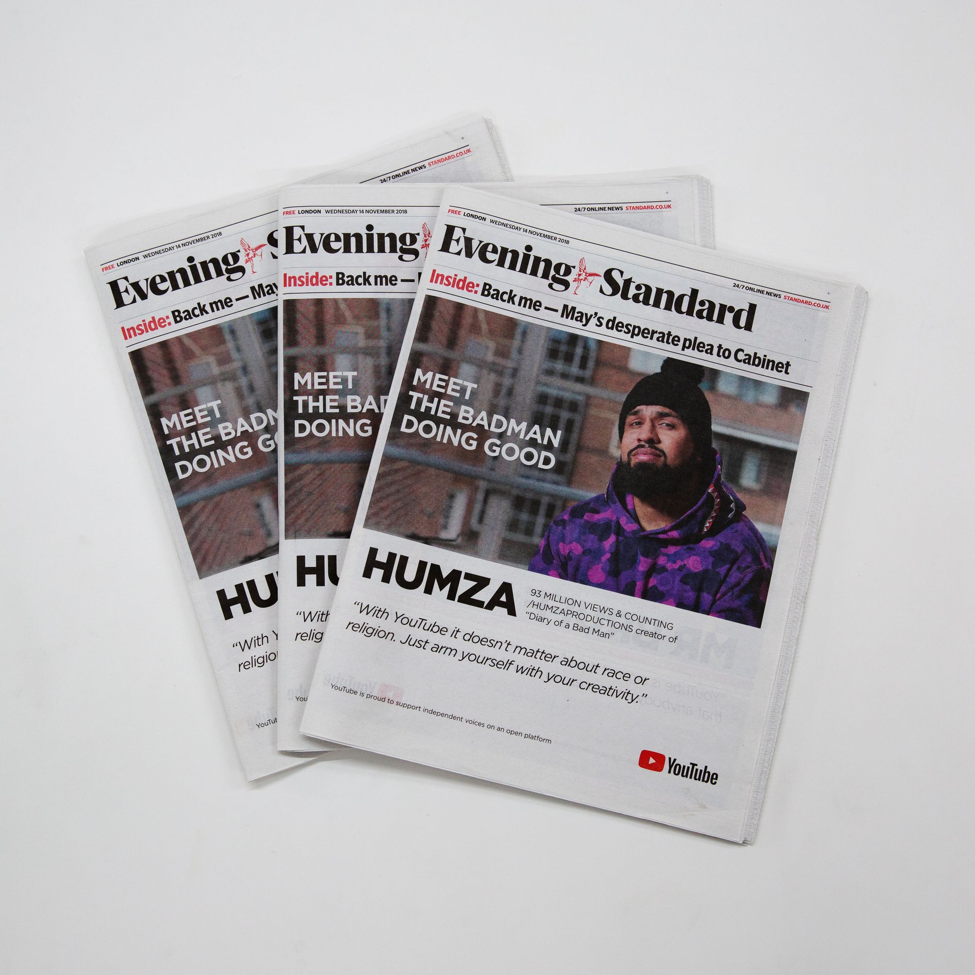 YouTube Newspaper Campaign - Humza Arshad