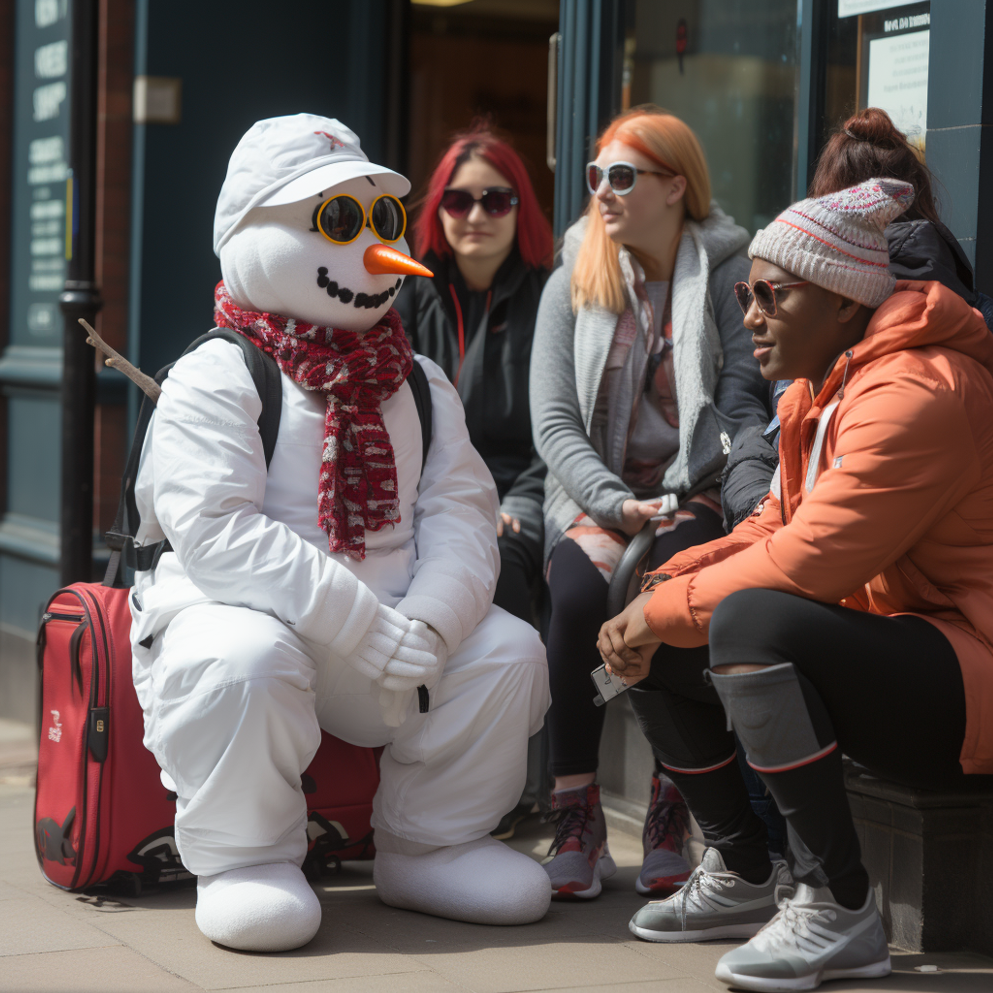 Snowman Bus Stop