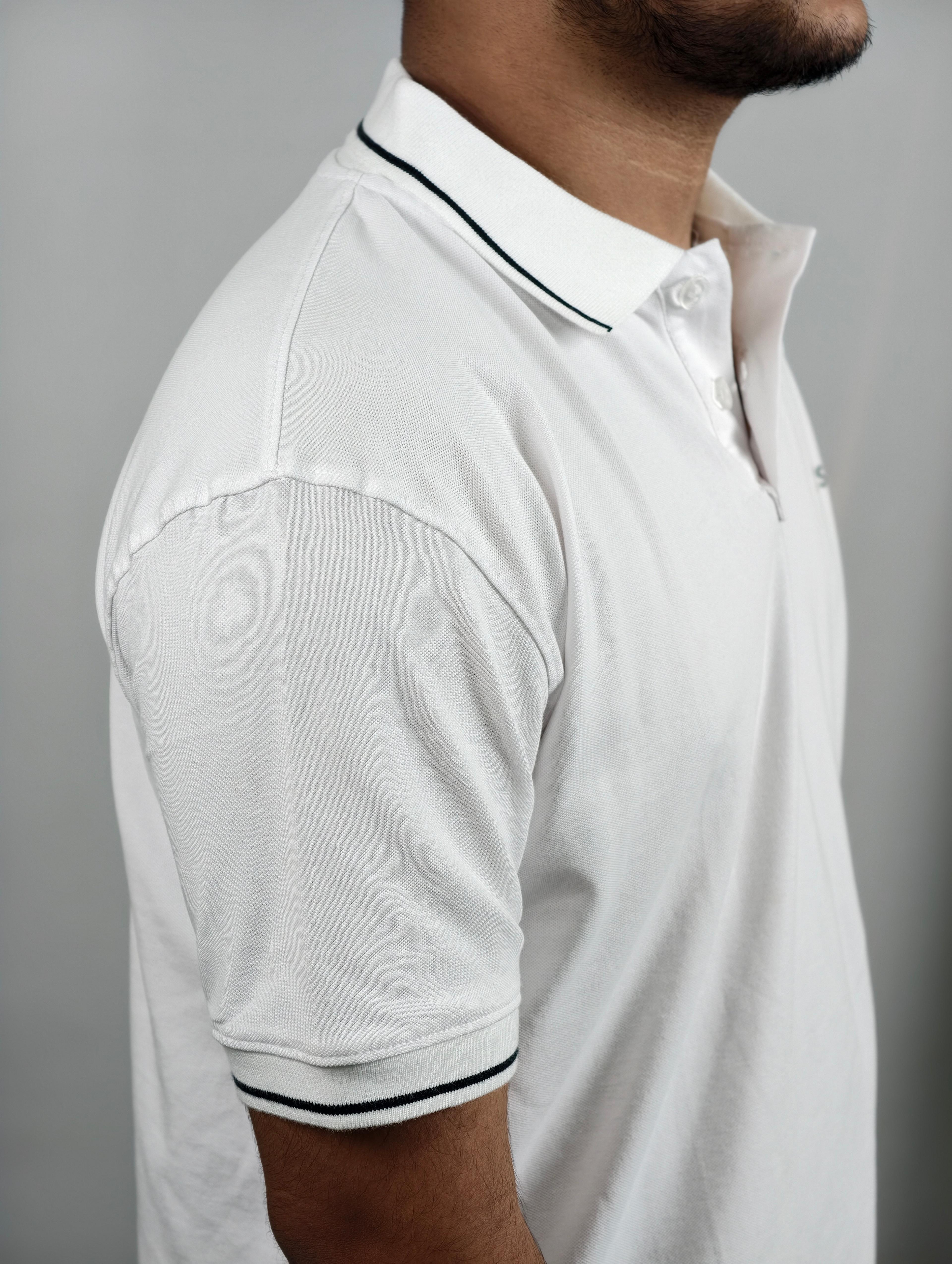 True White Polo T-Shirt view 3