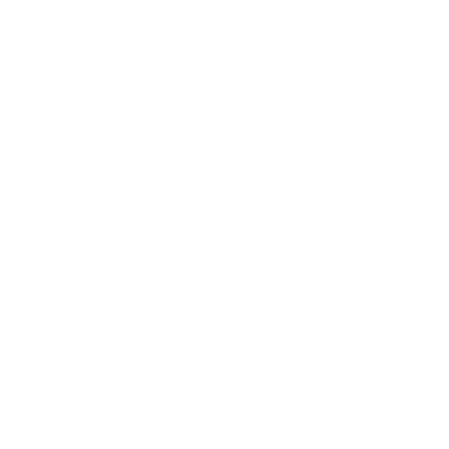 White outlined flower sketch with six curved petals on gray background. Simple minimalist design with circular center detail.
