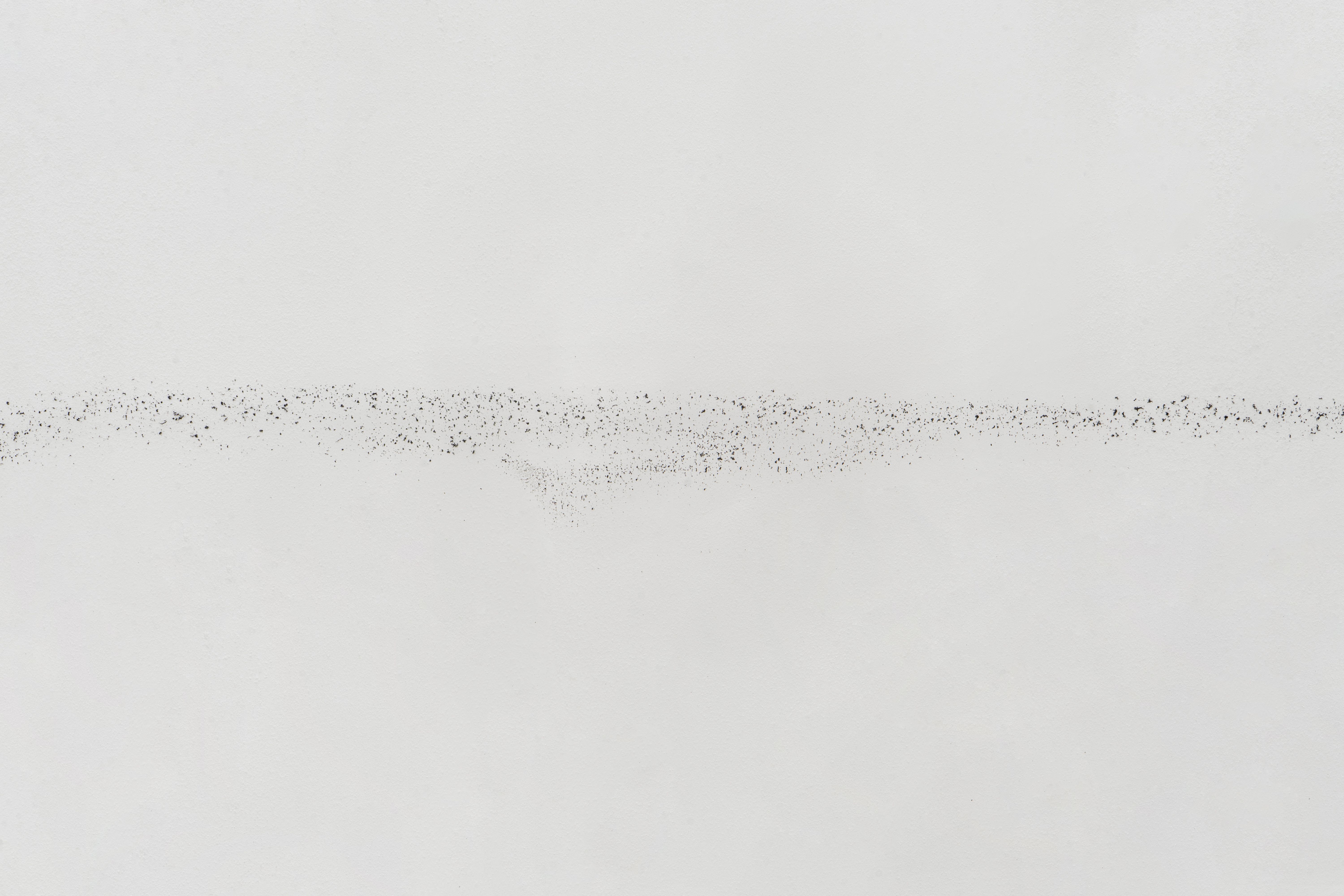 Band of dark scuff marks along a white wall