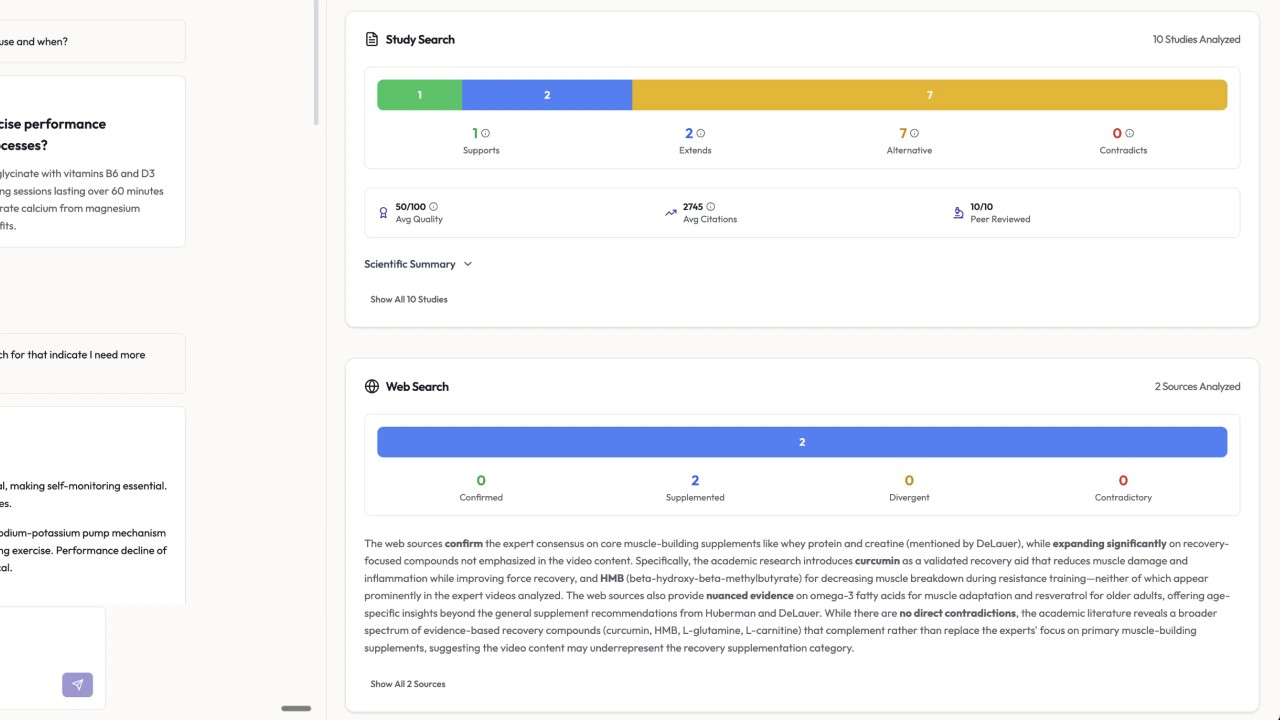 Optional Study & Web Validation