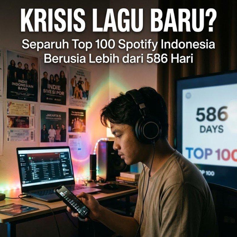 Indonesia Pop Krisis Lagu Baru? Separuh Top 100 Spotify Indonesia Berisi Lagu Lawas