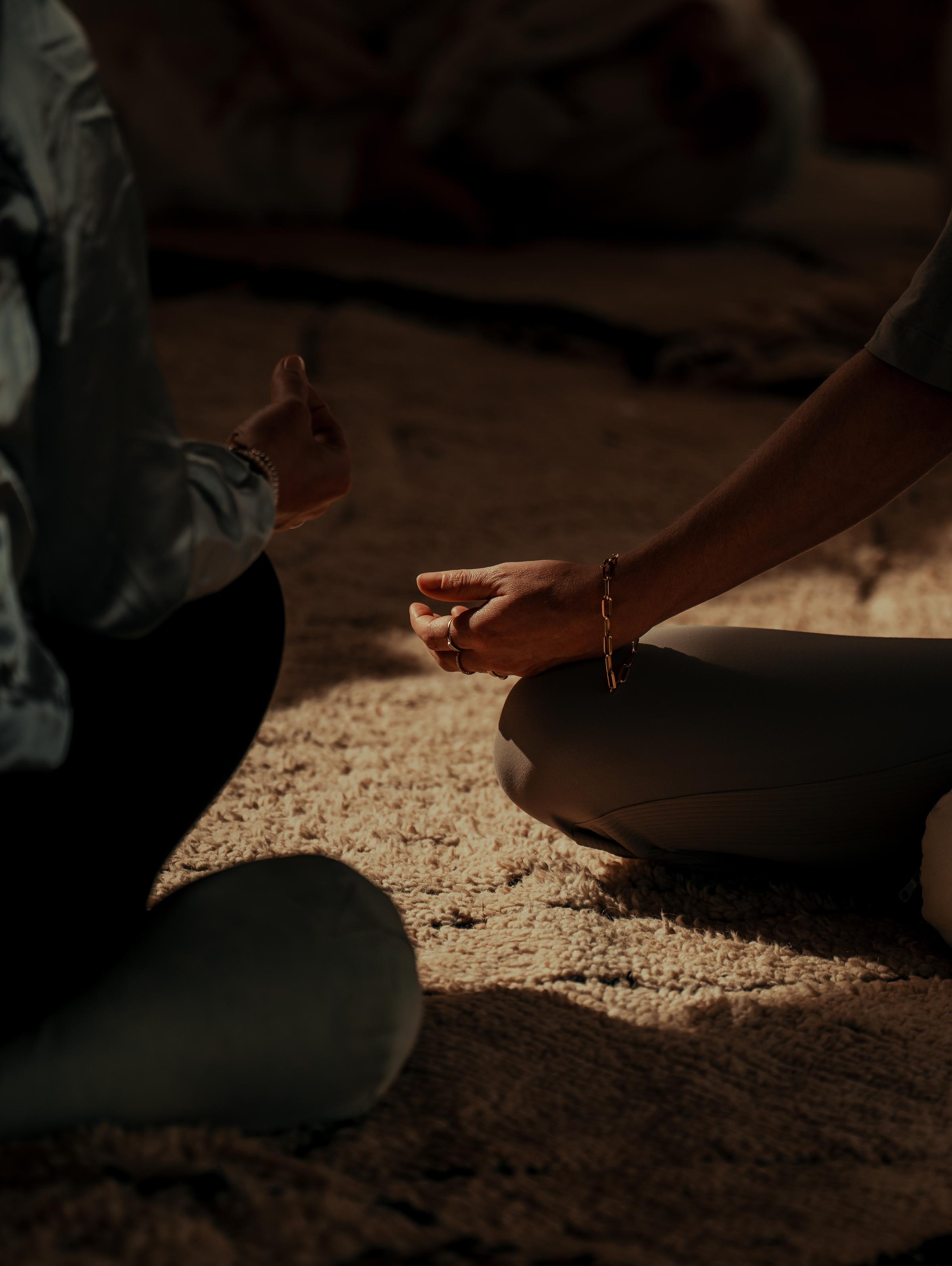 A close-up of a large green leaf with soft lighting emphasizing its natural texture and subtle veins. The image has a dark, moody aesthetic, focusing on the organic details of the leaf's surface.
