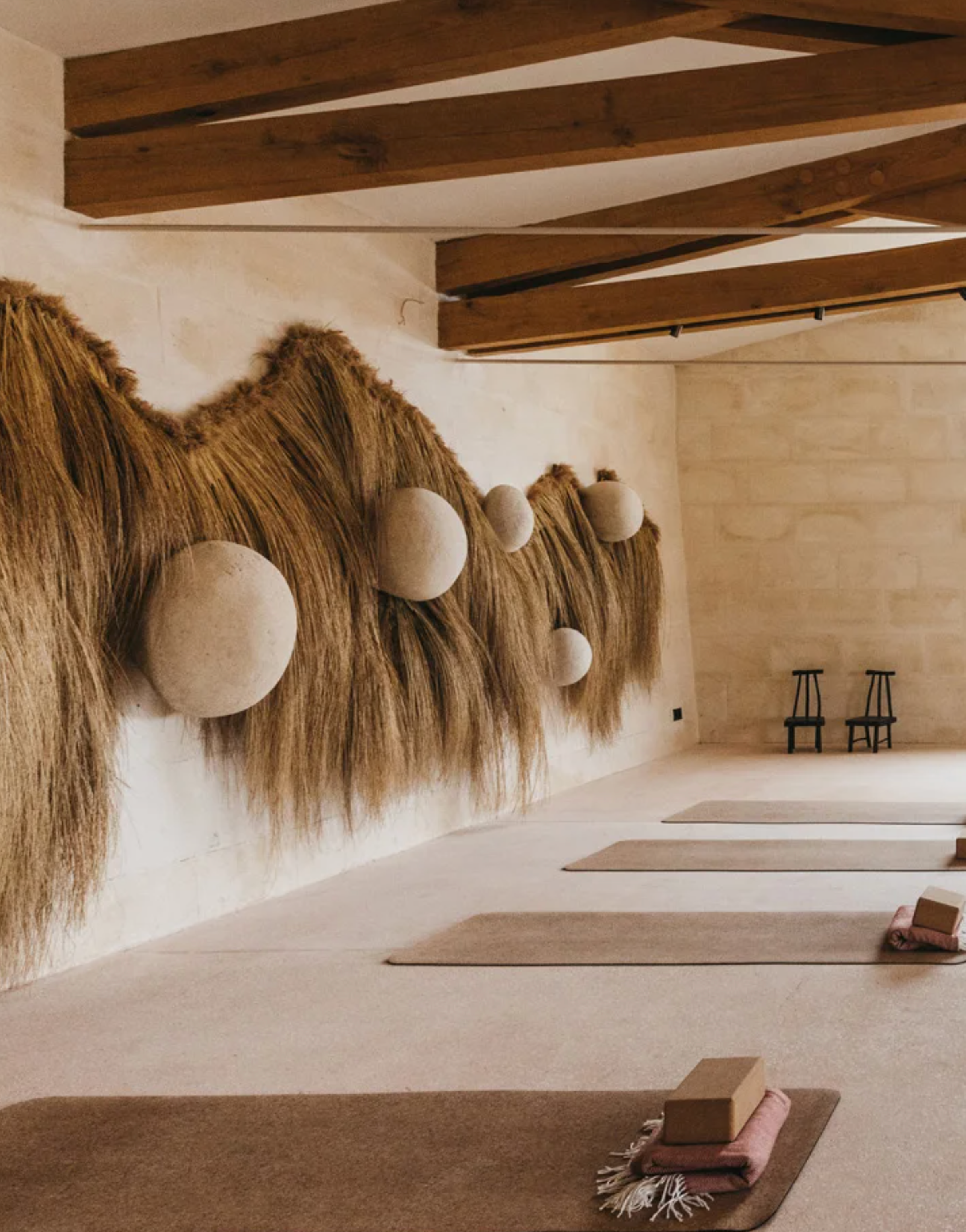 the yoga room at Son Blanc
