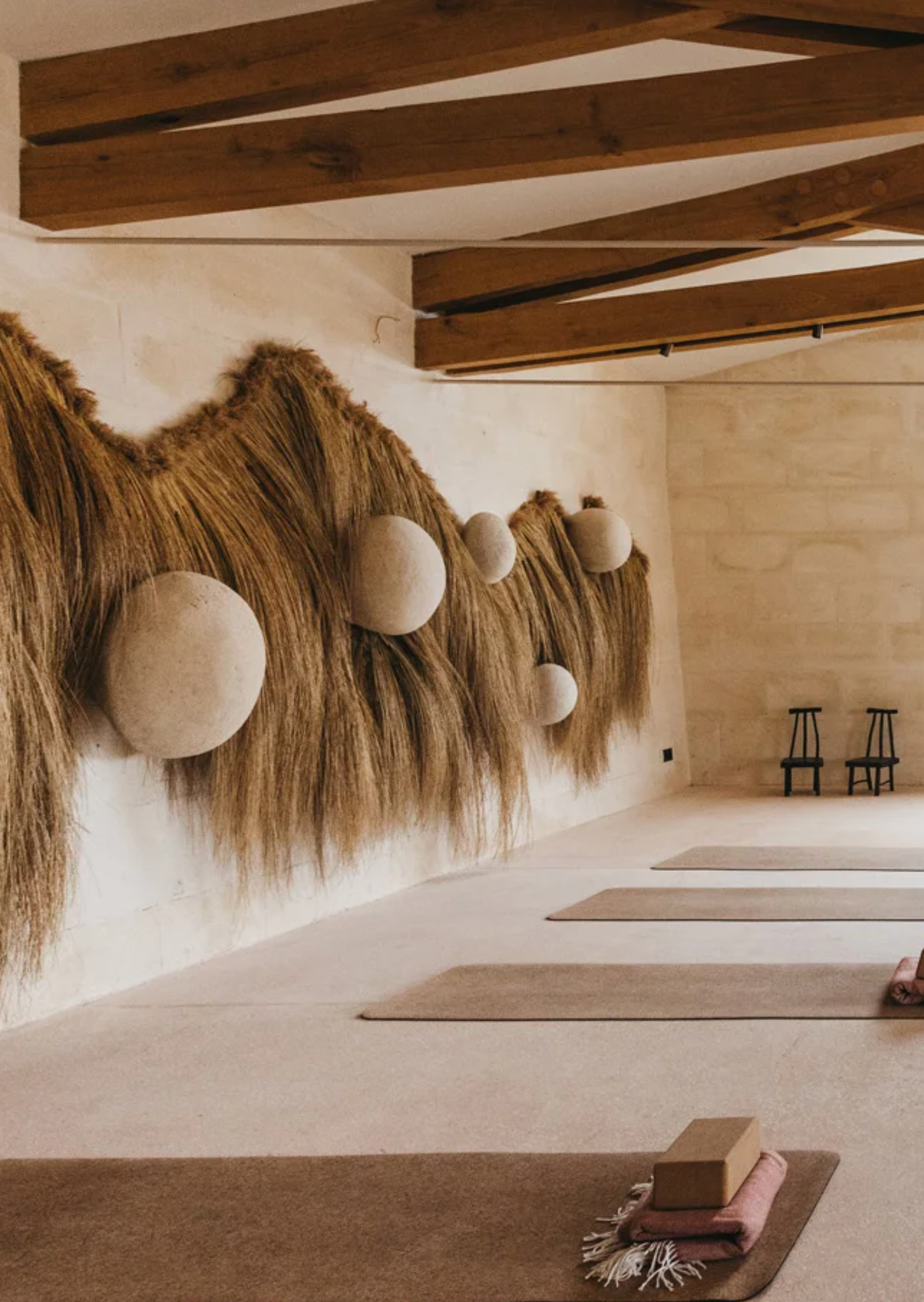 the yoga room at Son Blanc