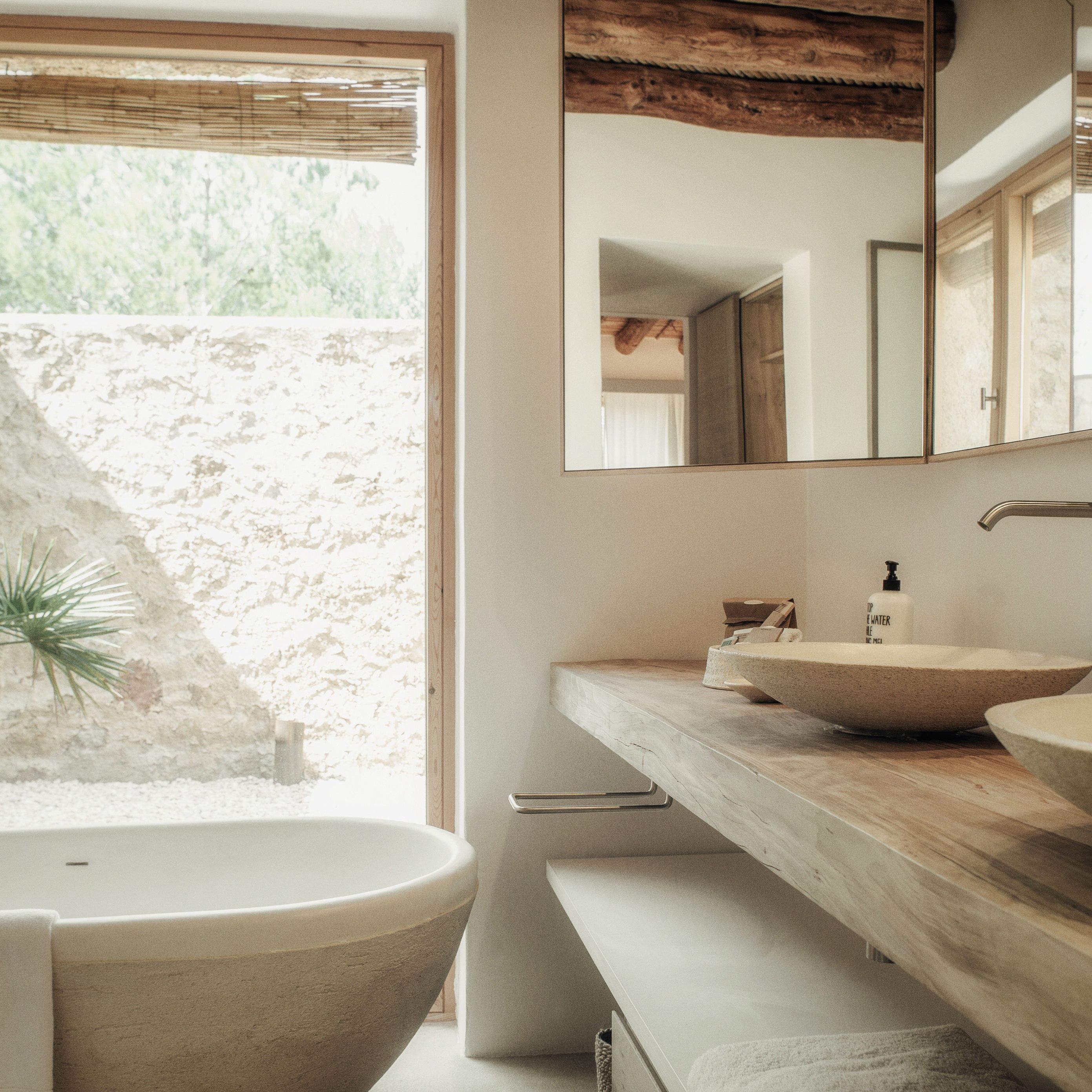 Cozy casita room at Es Racó d'Artà, featuring serene interiors and outdoor access.