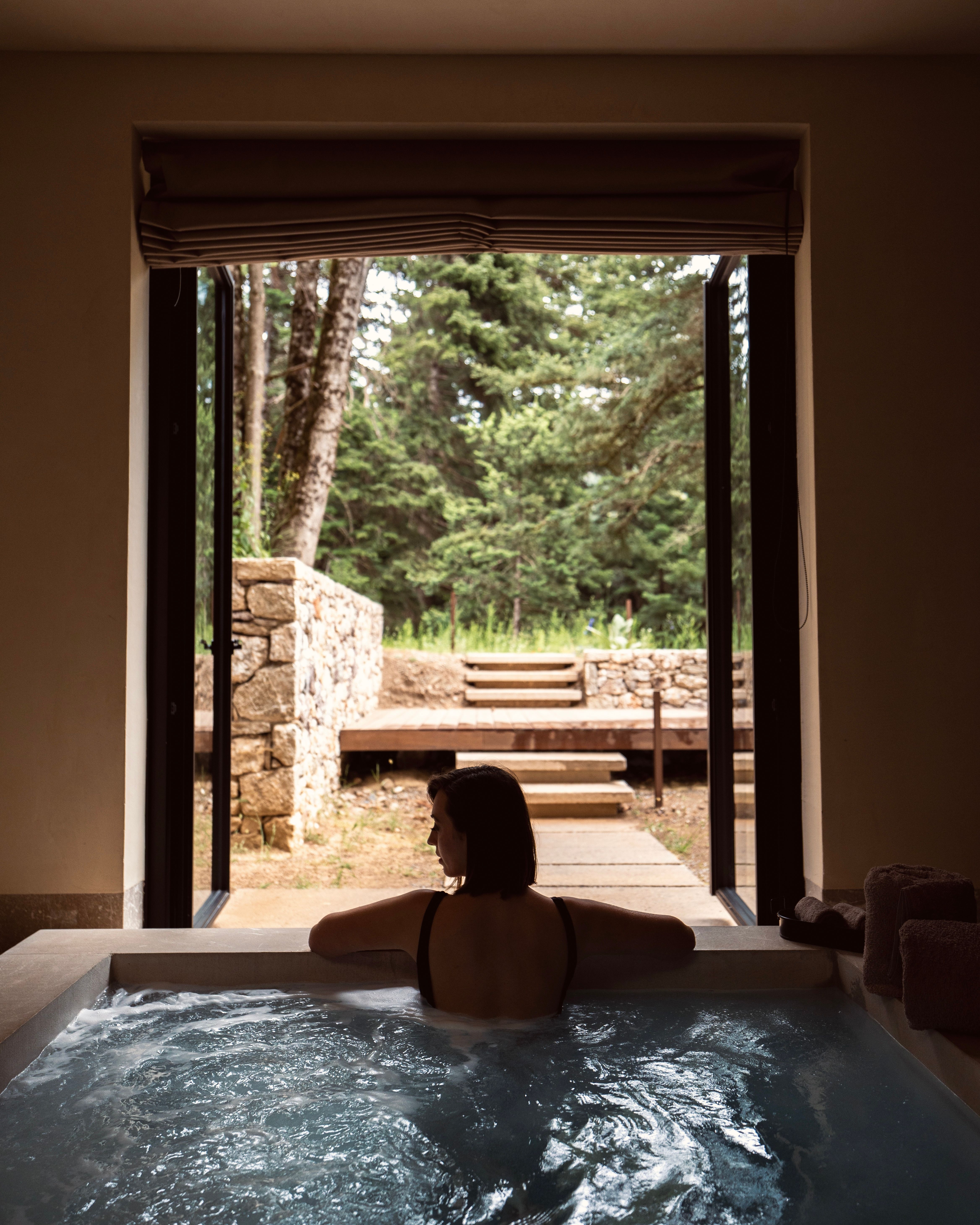 Elegant interiors at MANNA, blending luxury with natural simplicity.