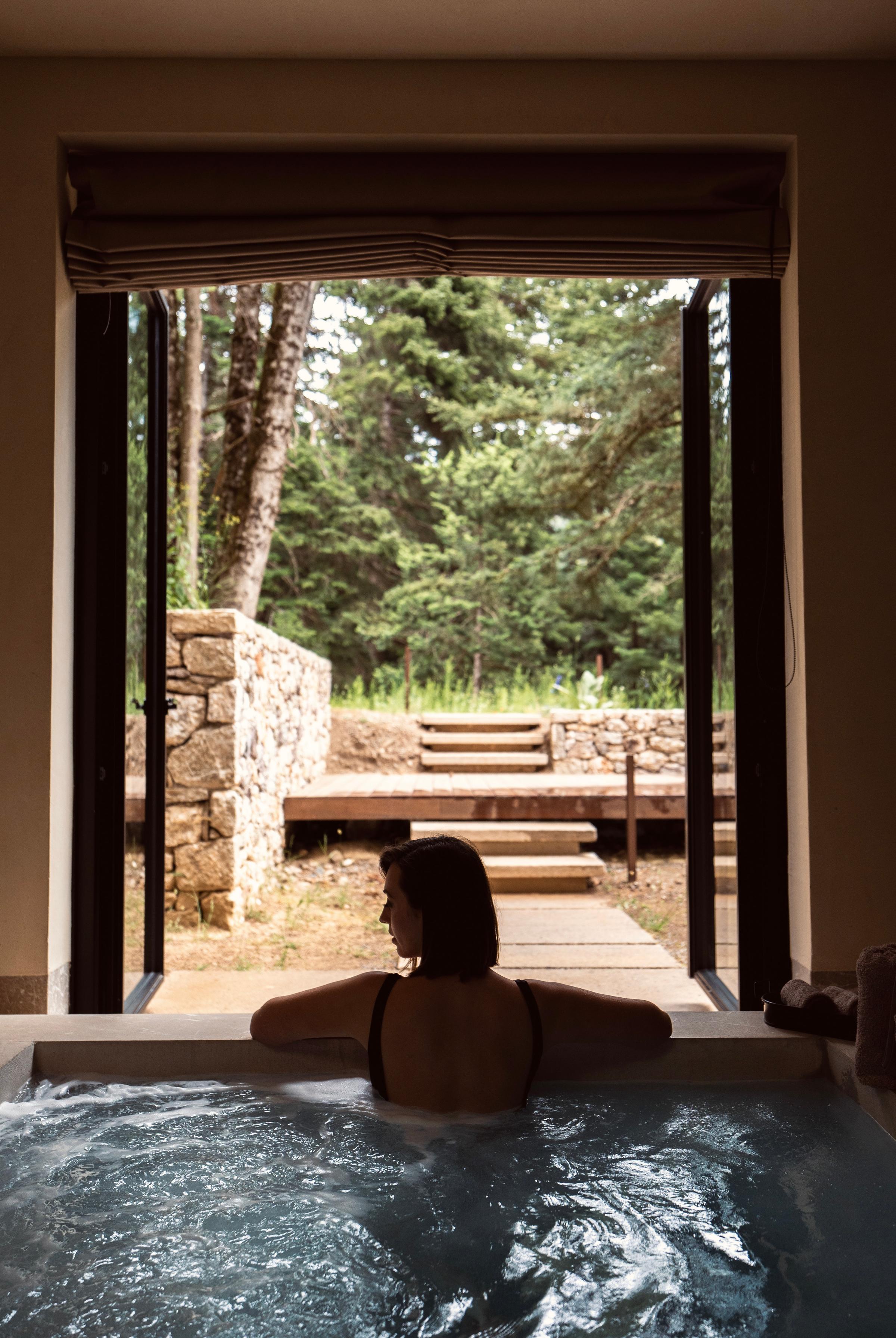 Elegant interiors at MANNA, blending luxury with natural simplicity.