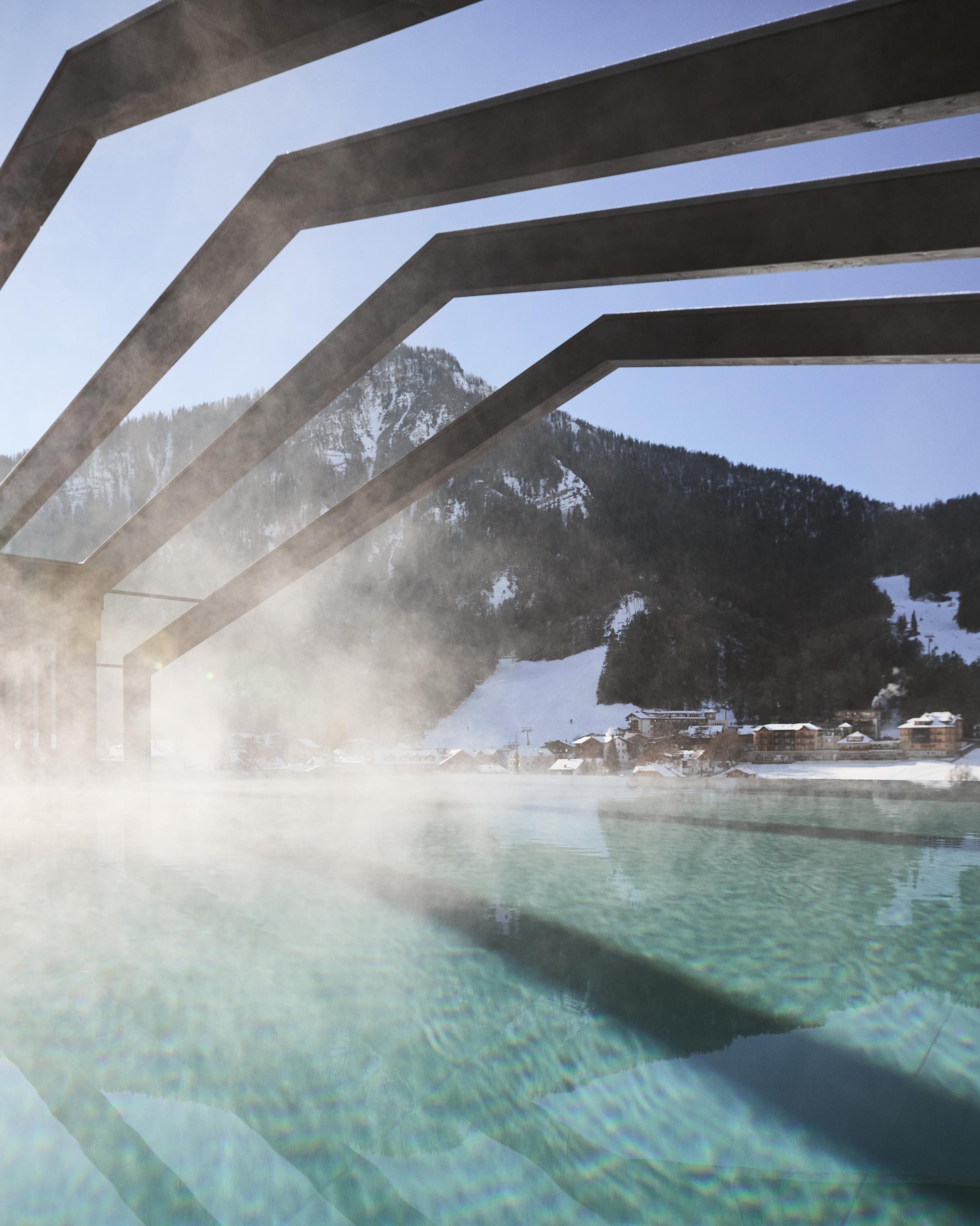 Rooftop Infinity Pool and Luxury Spa Amidst the Dolomites