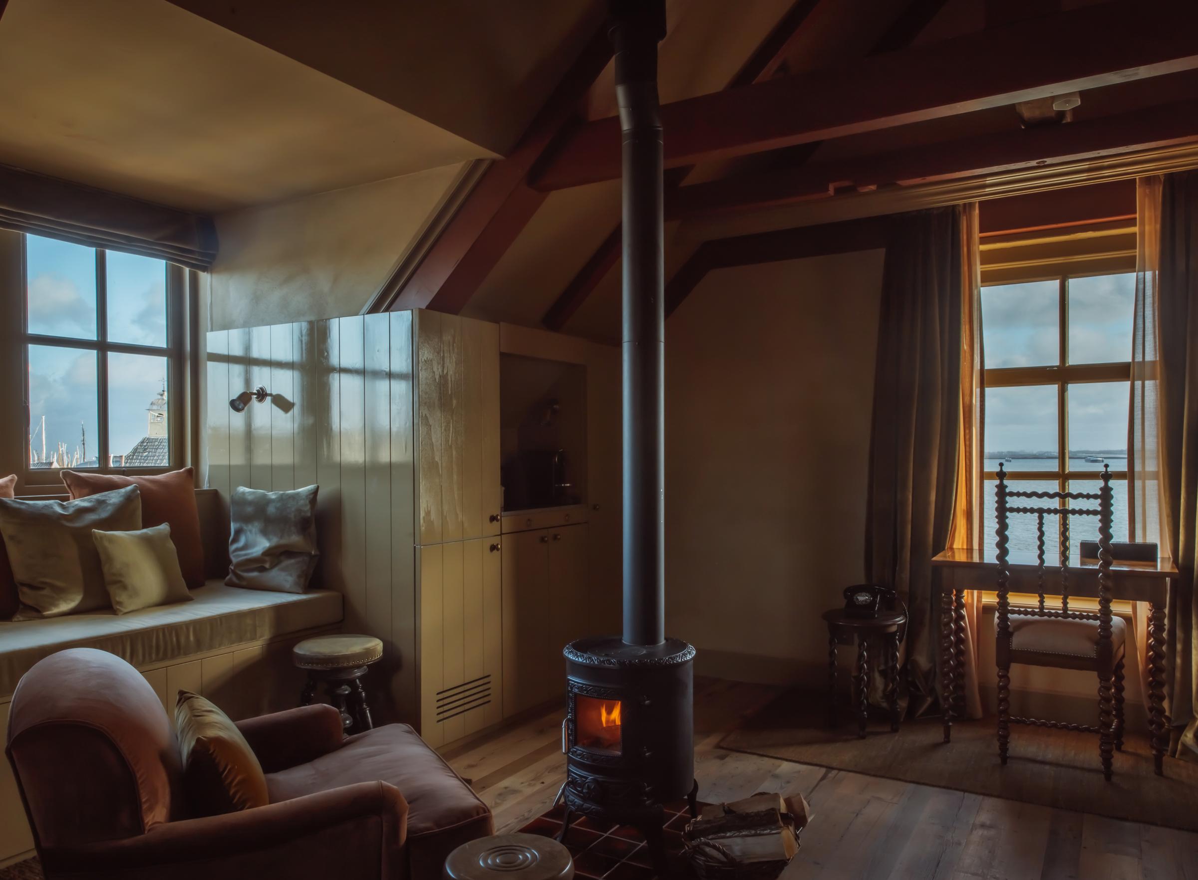 Golden-hour light, linen sheets, and timeless stillness.