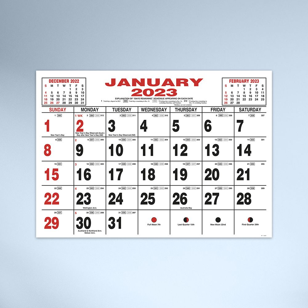 easy2C King Size Calendar