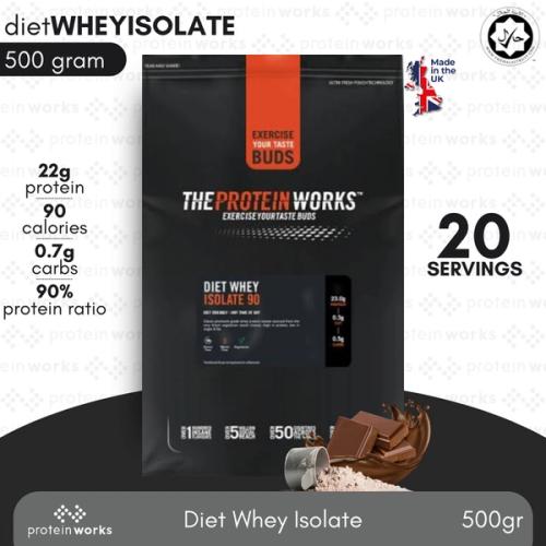 Diet Whey Protein Isolate 90 500 gram The Protein Works - Vanila