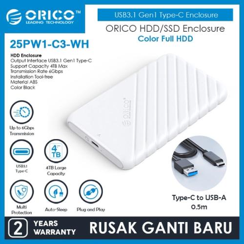 ORICO 2.5 inch USB3.1 Gen1 Type-C Hard Drive Enclosure - 25PW1-C3
