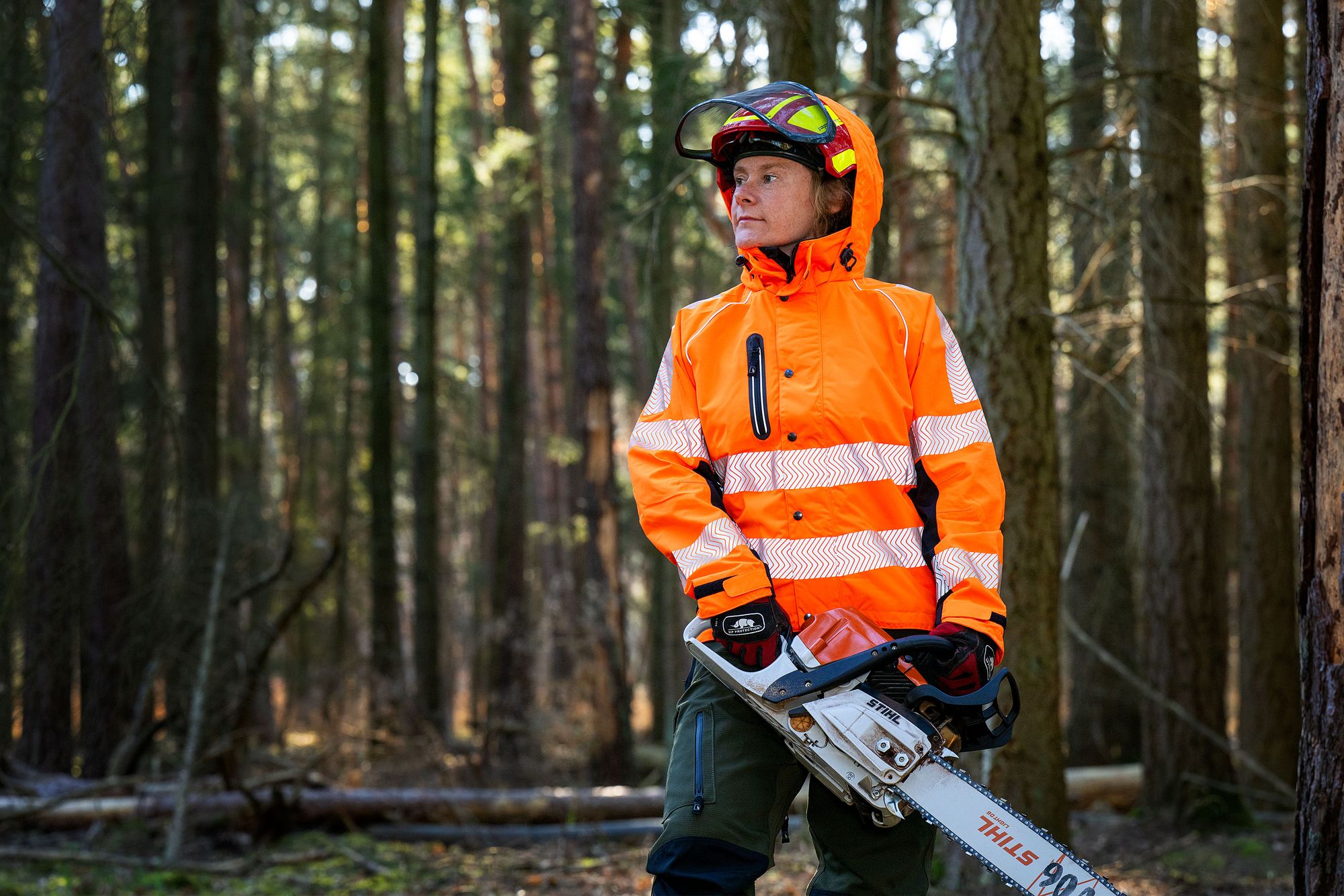 Chainsaw protection clothing - Hi-vis