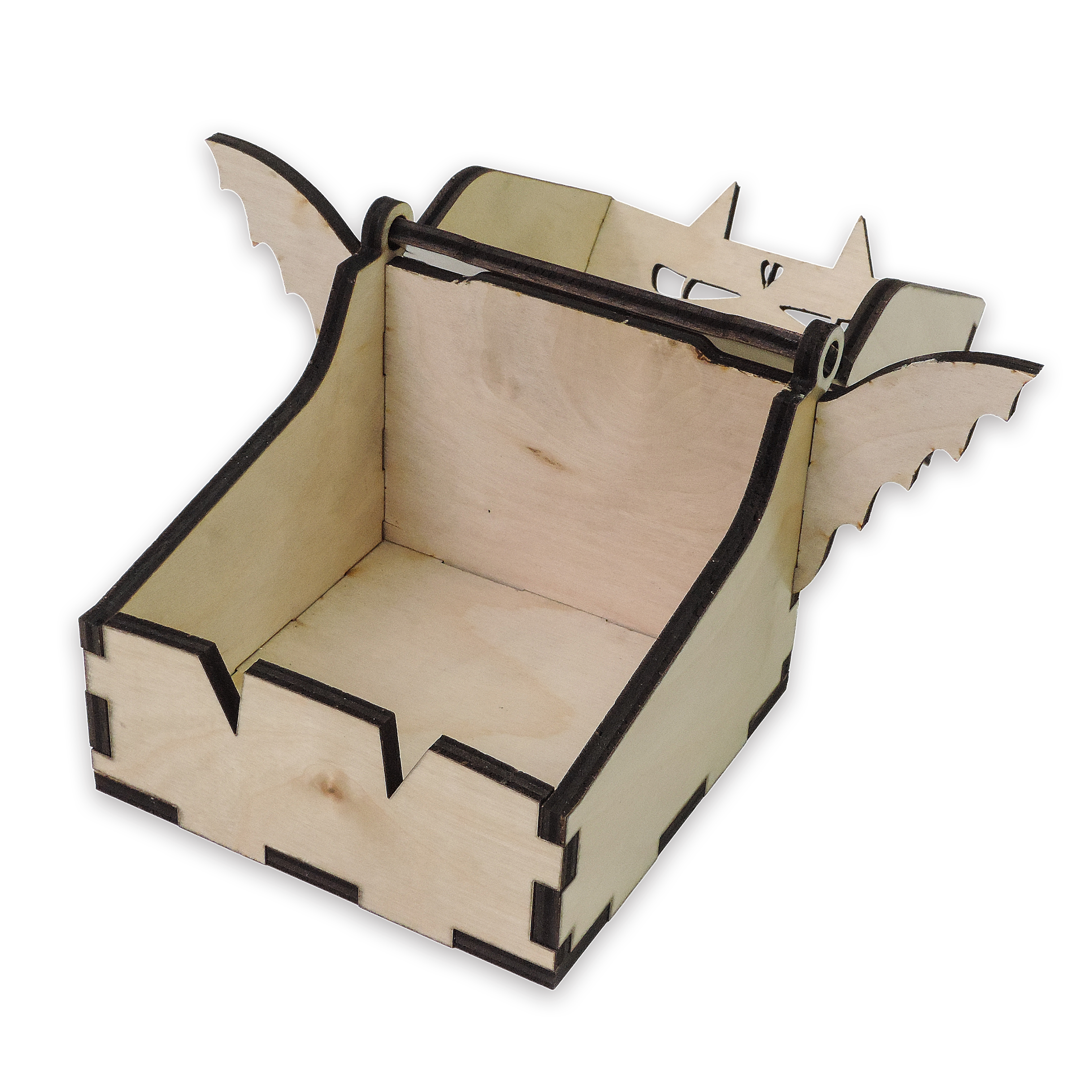 Laser-cut vampire candy box, ¼ in cabinet-grade plywood