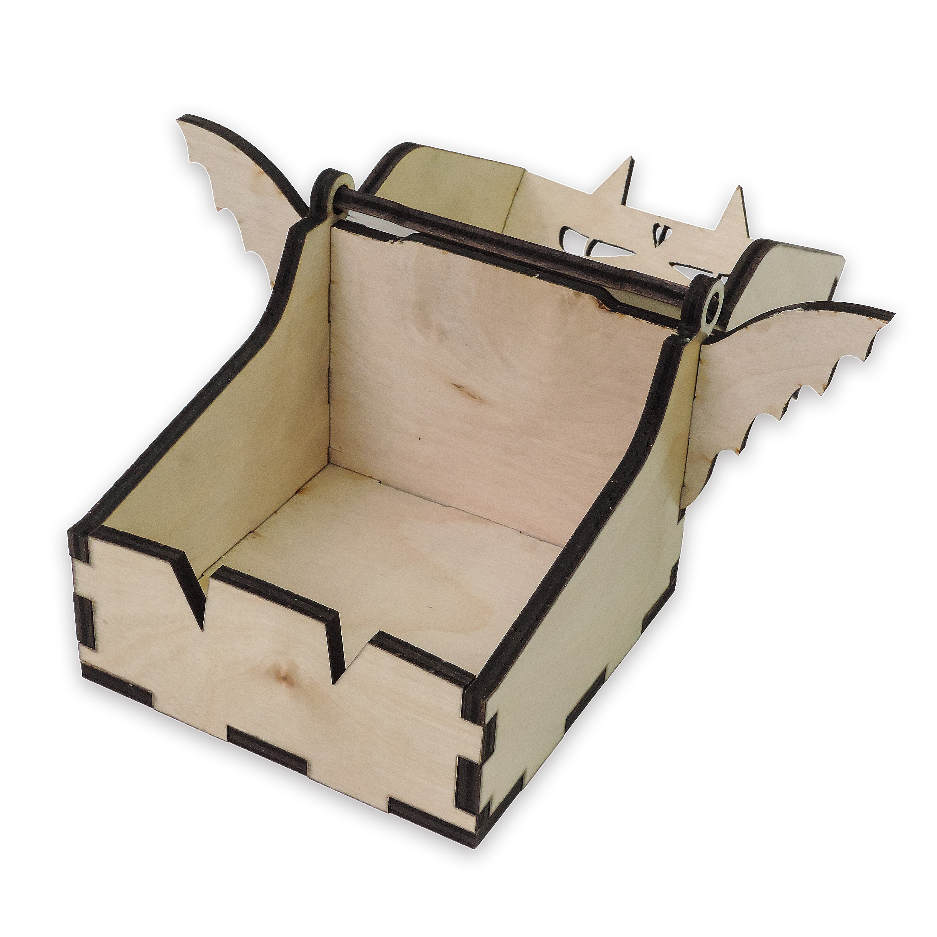 Laser-cut vampire candy box, ¼ in cabinet-grade plywood