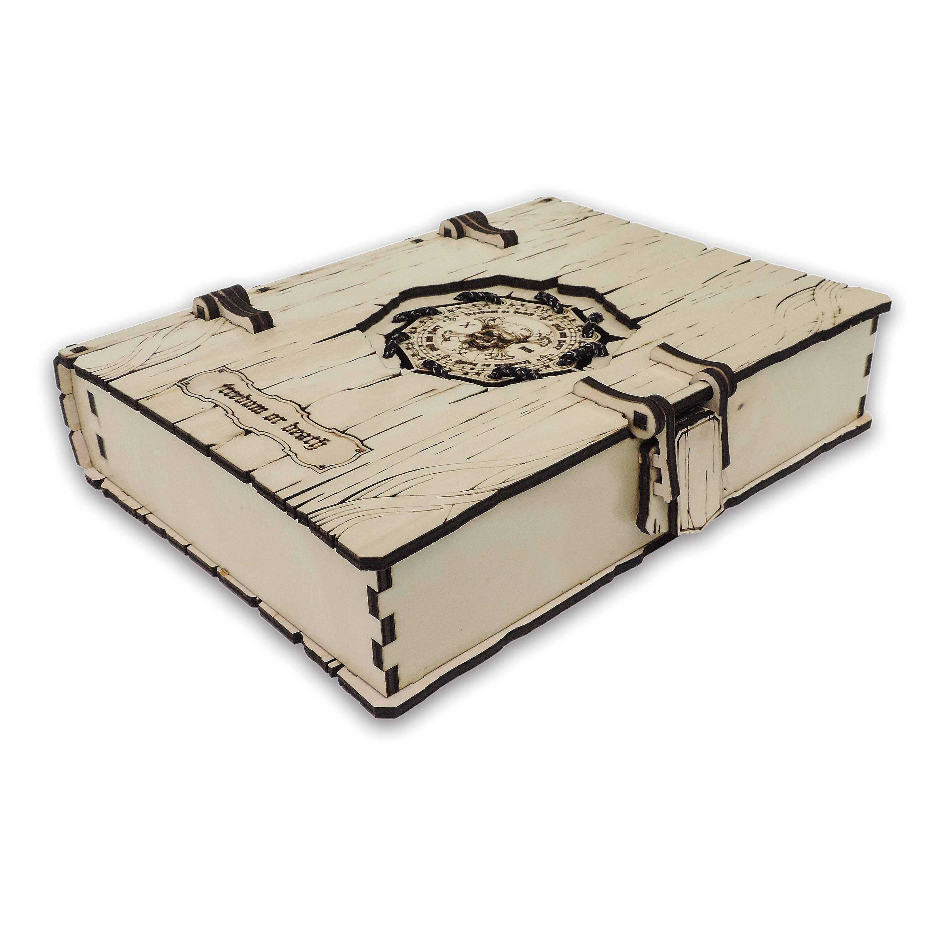 Laser-cut pirate treasure book box, ¼ in cabinet-grade plywood — cabinet grade (8.5 × 11 in)