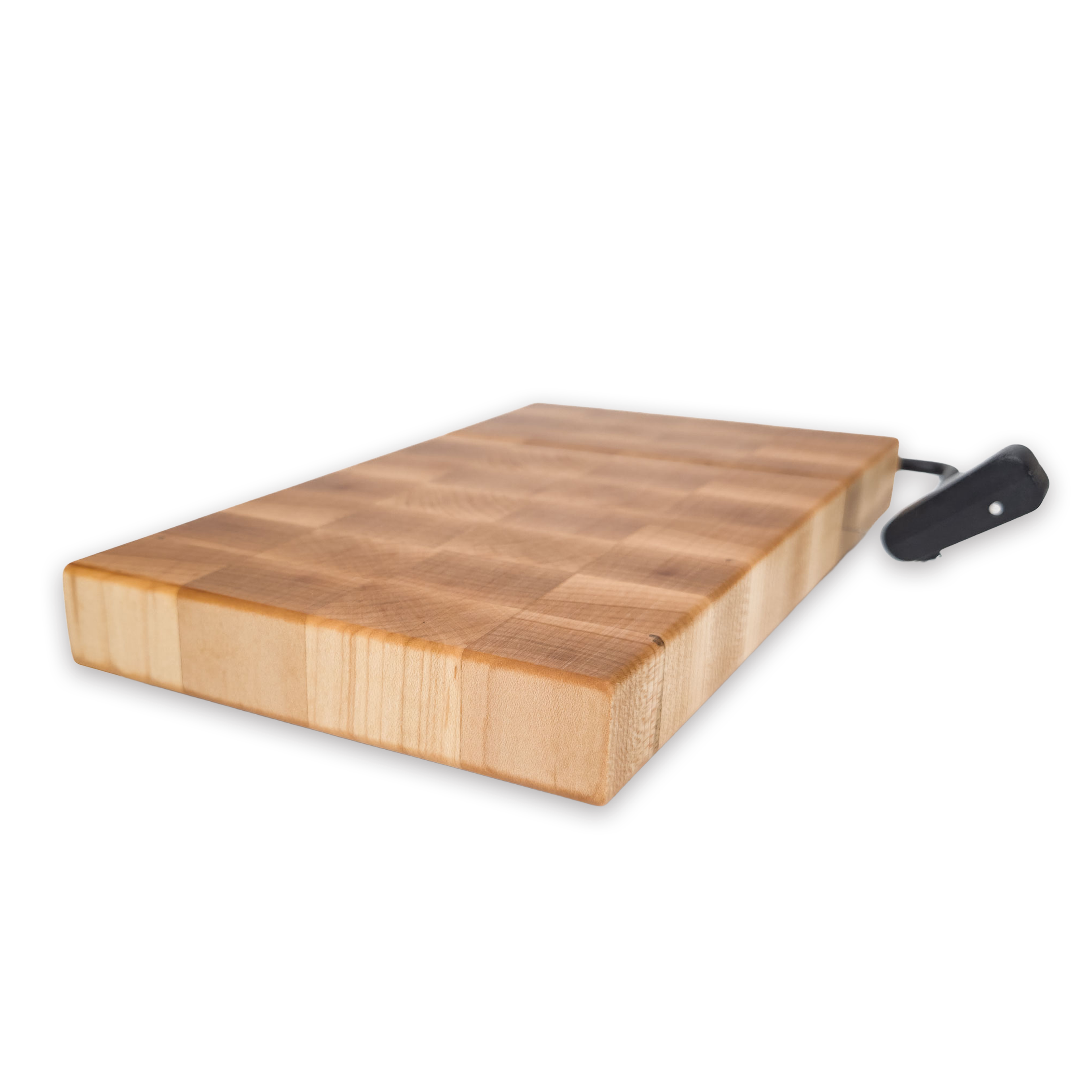 End grain maple cheese slicer board with wire cutter, oiled hardwood