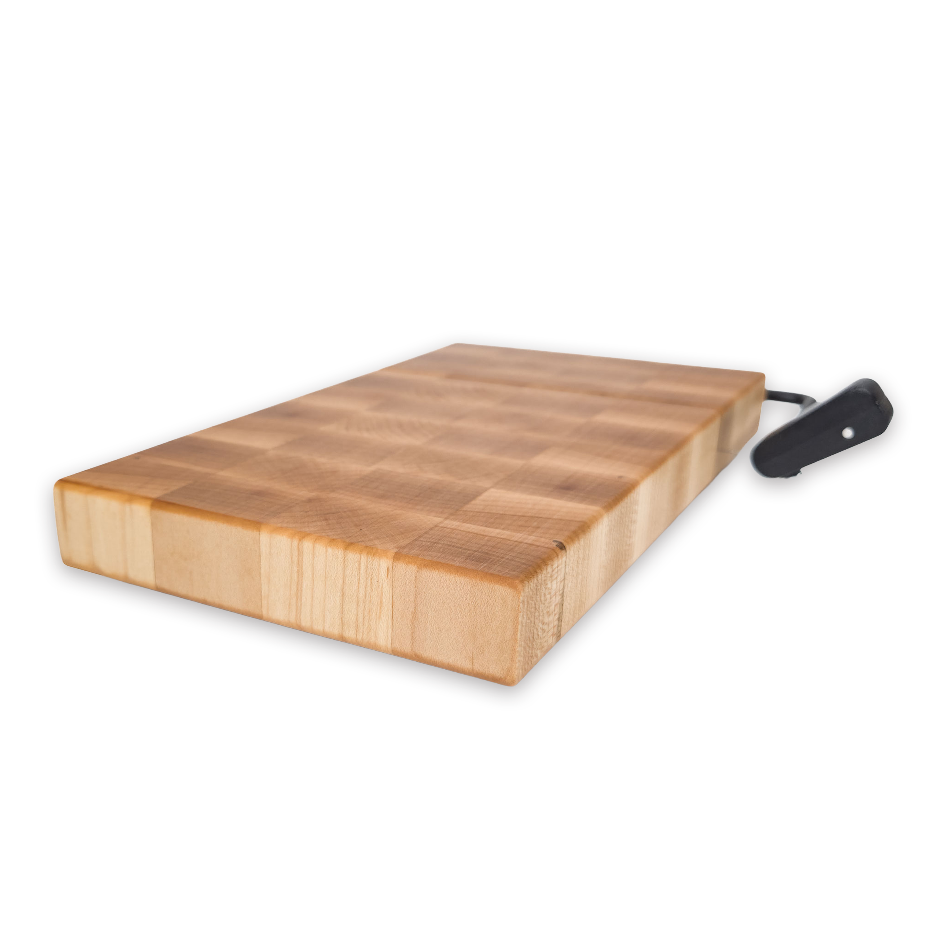 End grain maple cheese slicer board with wire cutter, oiled hardwood