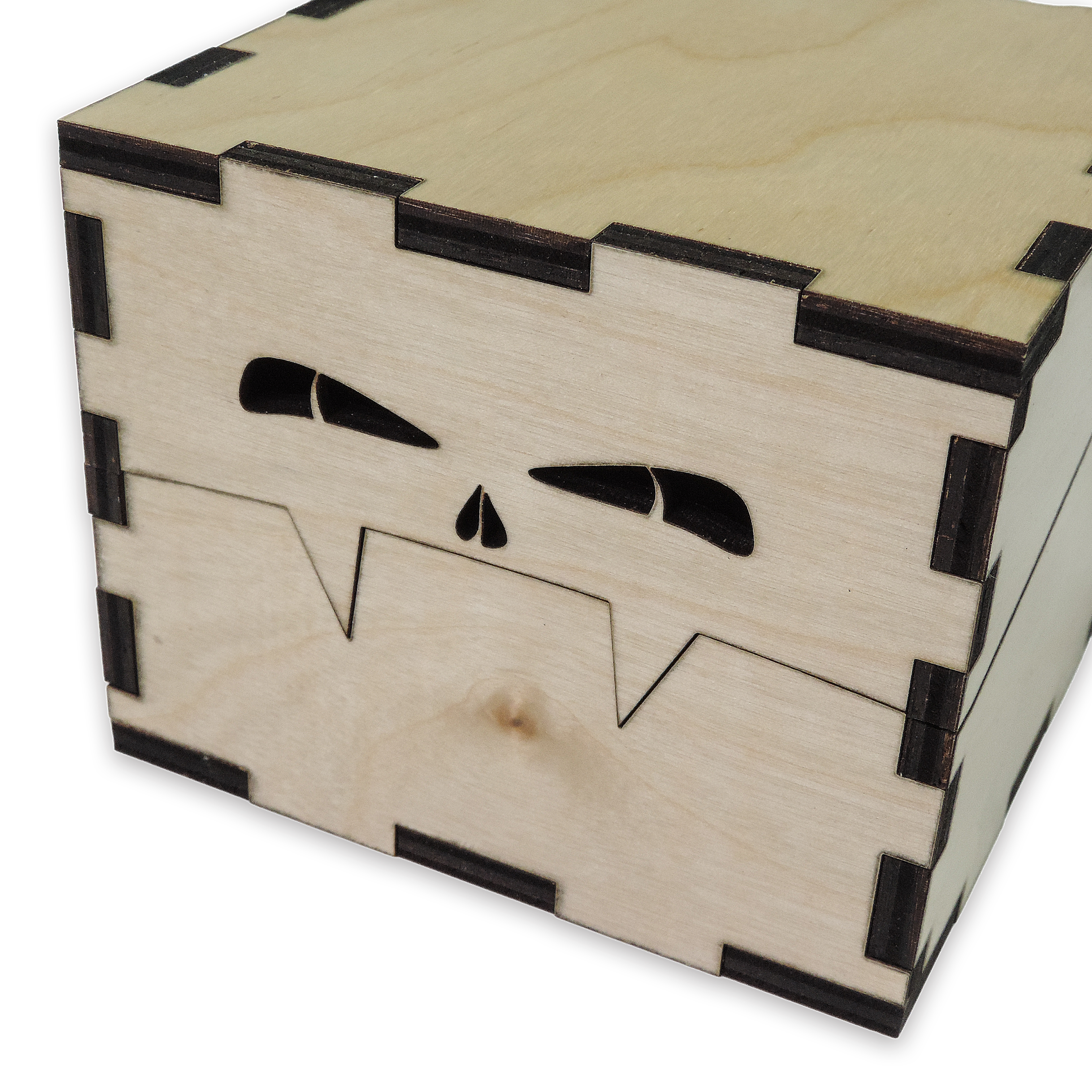 Laser-cut vampire candy box, ¼ in cabinet-grade plywood