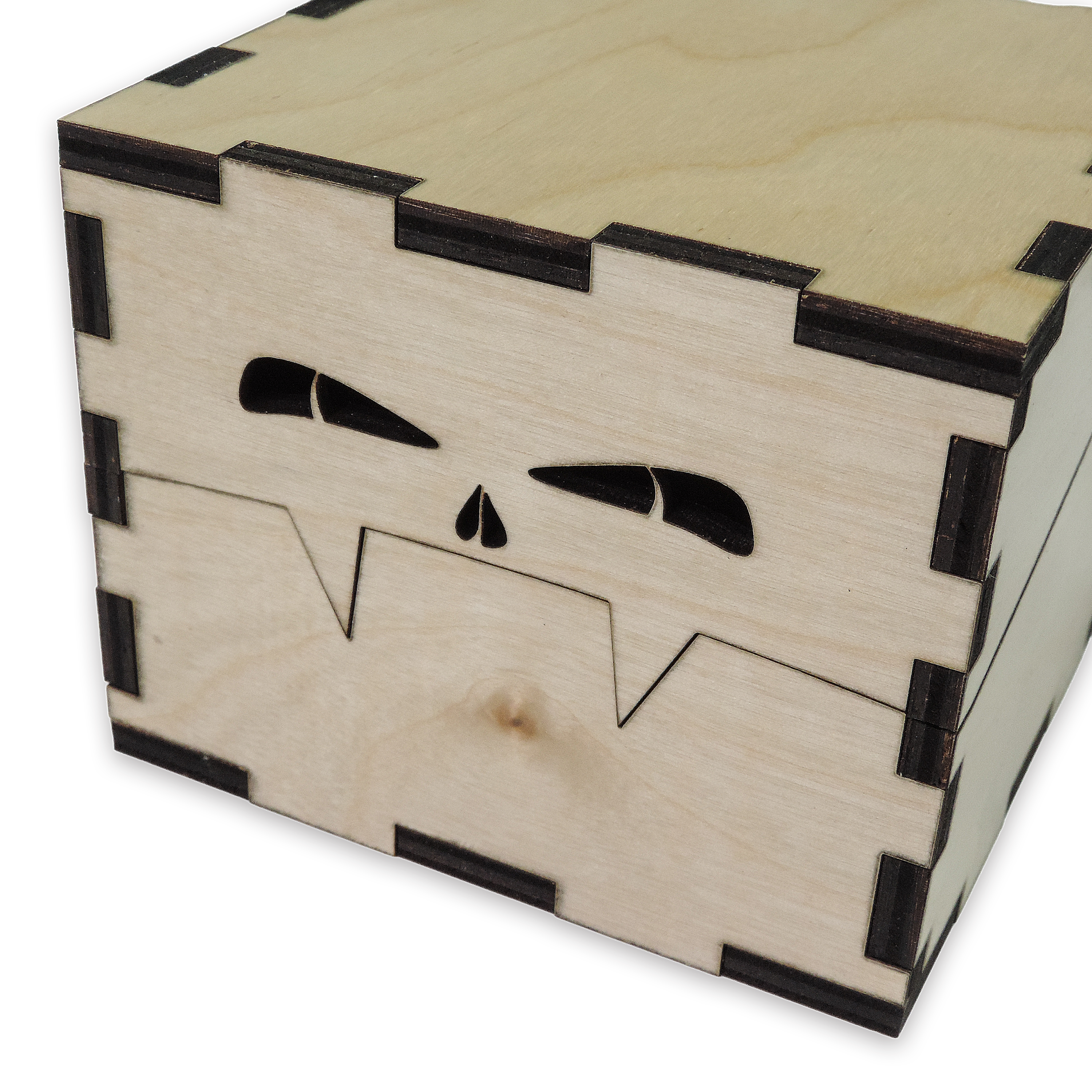 Laser-cut vampire candy box, ¼ in cabinet-grade plywood